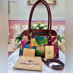 Patricia Nash Calvi watercolor butterfly Satchel.